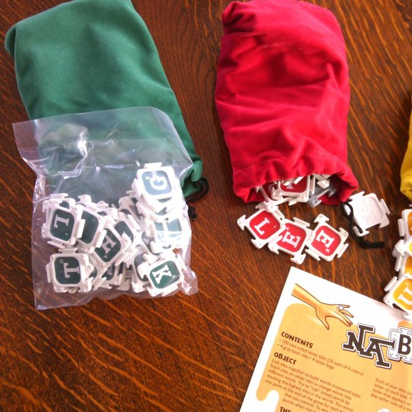 Hasbro's Nab-It! word game letter tiles Building Words Family Crossword Games - Picture 15 of 16